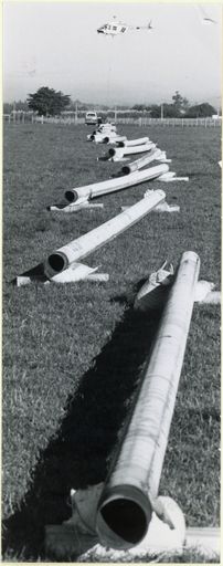 Helicopter Stringing Out a Load of Pipes for the Duplication of Himatangi - Palmerston North Gas Line - Resource cover image