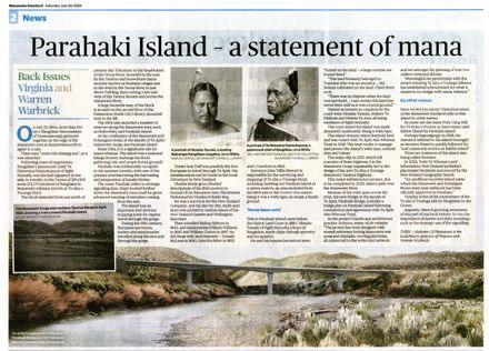 Back Issues:  Parahaki Island - a statement of mana