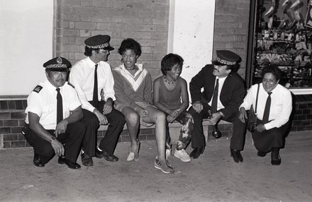 Māori Wardens Talking with Children in Marton