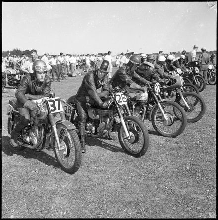 "Waiting For Start of Clubman's Race" Motorcycle Racing at Ohakea - Resource cover image