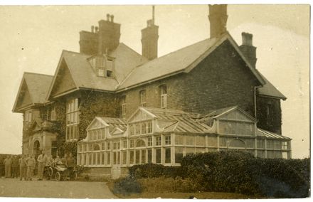 Soldiers in front of The Commons, Northam, Devon.