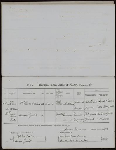Marriage register 1880 - 1894