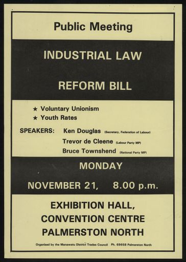Industrial Law Reform Bill public meeting notice - Resource cover image