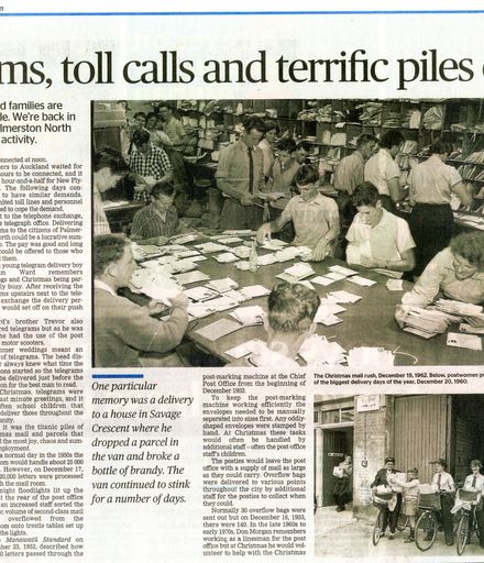 Back Issues: Telegrams, toll calls and terrific piles of mail