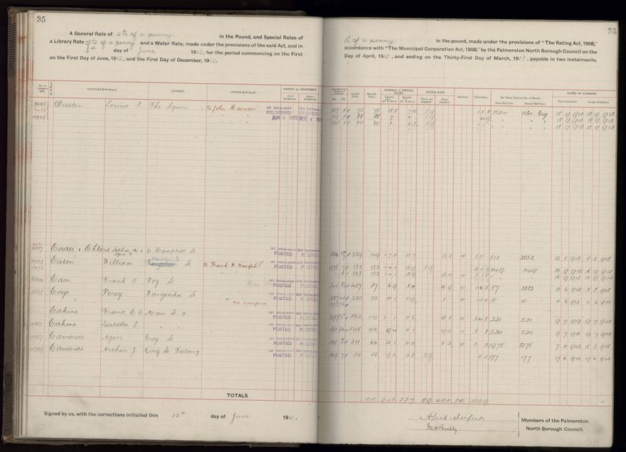 Rate book, 1912-1913 - 2021Pa_PNC2-23-2-V20_034001-0038