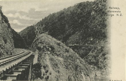 Manawatu Gorge and railway line