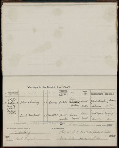 Marriage register 1909- 1927