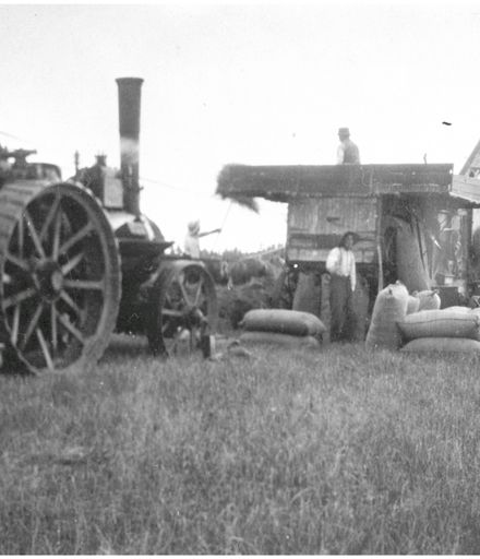 Threshing mill at work, Penny's Line