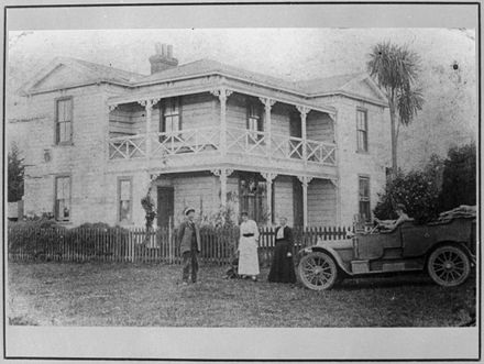 The Durden Family outside their home in Pinfold Road