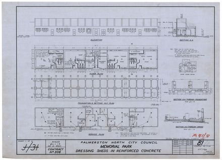Memorial Park plans - Dressing sheds