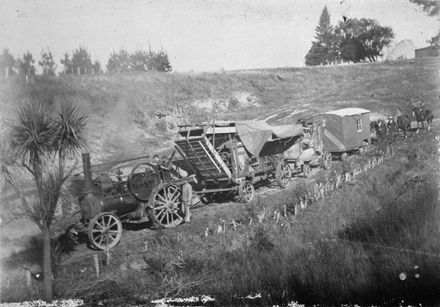 Traction engine hauling a working load