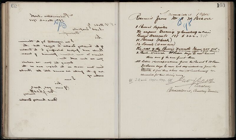 Outwards Correspondence of the Palmerston North Cemetery Trustees, 1898 -1902 127