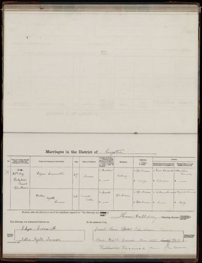 Marriage register 1909- 1927