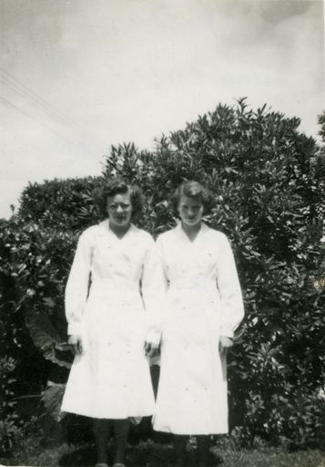 Marie Haslem and Edna Coley, waitresses for Royal Civic dinner