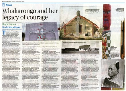 Back Issues:  Whakarongo and her legacy of courage