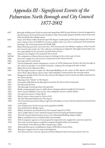 Council and Community: 125 Years of Local Government in Palmerston North 1877-2002 - Page 134