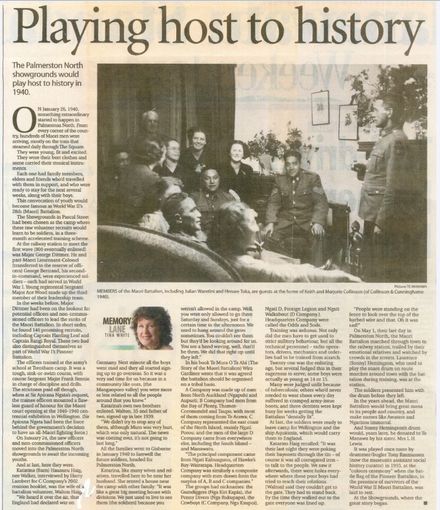 Memory Lane - "Playing host to history"