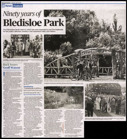 Back Issues:  Ninety years of Bledisloe Park
