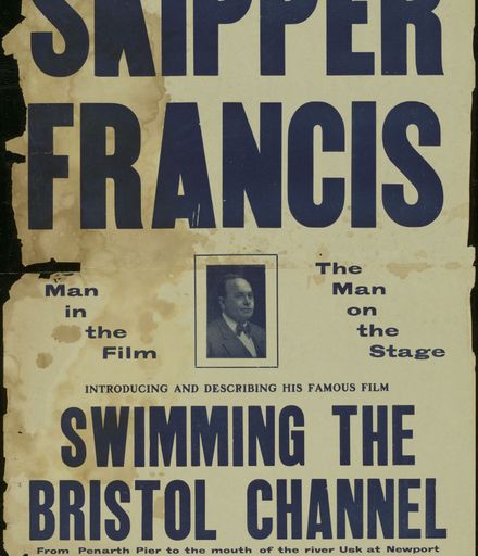 'Skipper Francis' poster advertising his appearance and film