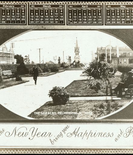 New Year's Greeting Postcard and Calendar 1