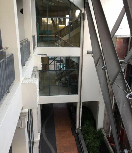 View from second floor balcony of Palmerston North Library