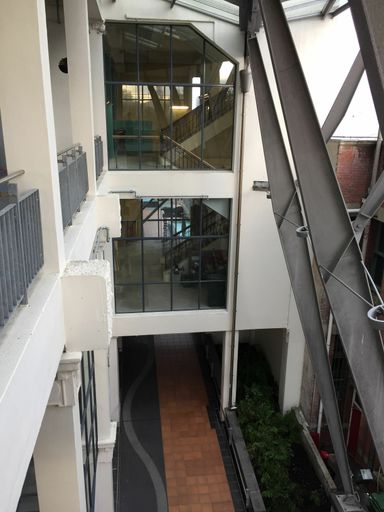 View from second floor balcony of Palmerston North Library