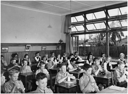 Evans Family Collection: School milk at Normal Intermediate School