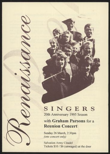 Renaissance Singers concert programme