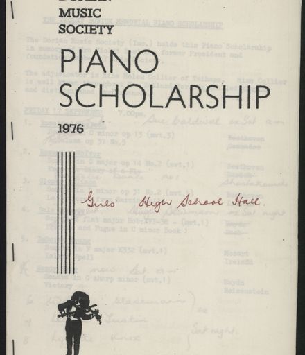 Dorian Music Society - Piano Scholarship concert
