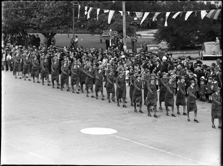 Land Girls marching