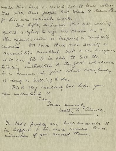 Correspondence: Letter to Charlotte Warburton regarding the authority of the W.W.S.A. Page 2