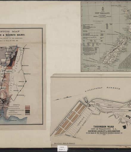 Maps relating to the Wellington & Manawatu Railway Company