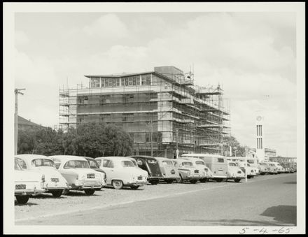 Construction of the Public Library - exterior