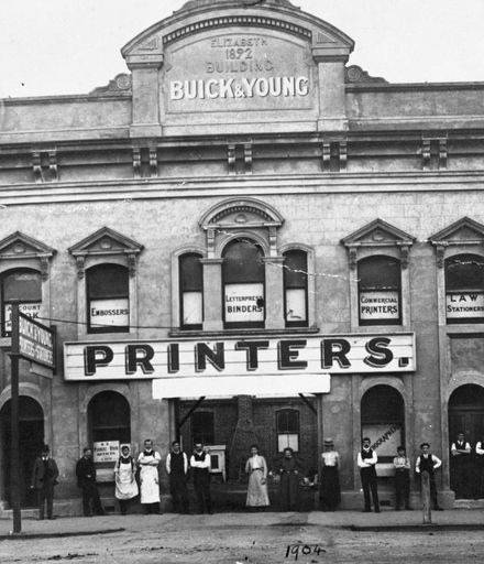 Buick and Young, Printers, and staff