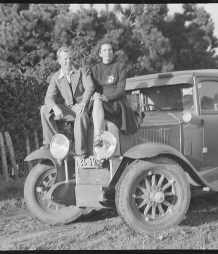 Man and woman with truck