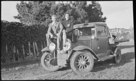 Man and woman with truck