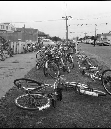 "No Parking Problems Here" Bicycles at Palmerston North Industries Fair