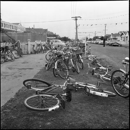"No Parking Problems Here" Bicycles at Palmerston North Industries Fair