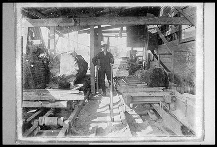 Man in building