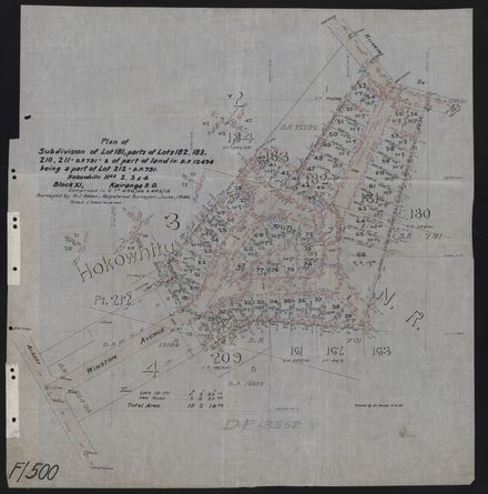 Survey Plans (subdivisions) 1938 - 1951