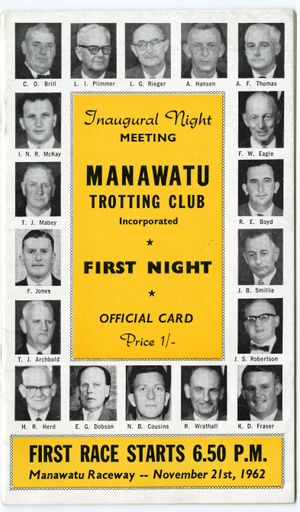 Manawatū Trotting Club programme
