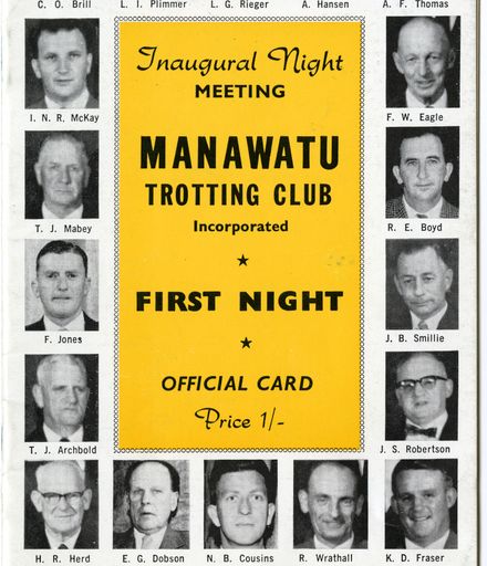Manawatū Trotting Club programme