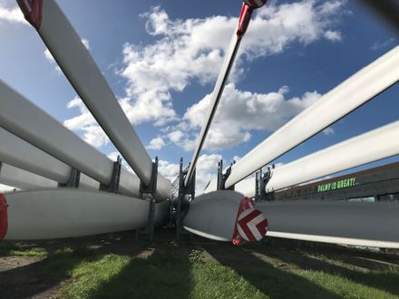 Turitea Wind Farm parts in Storage on Rangitikei Street