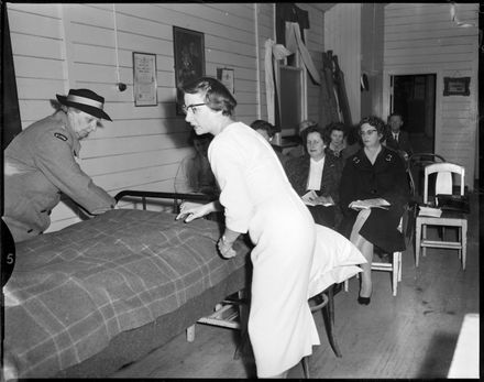 "Demonstration at Nursing Class" Bed-Making