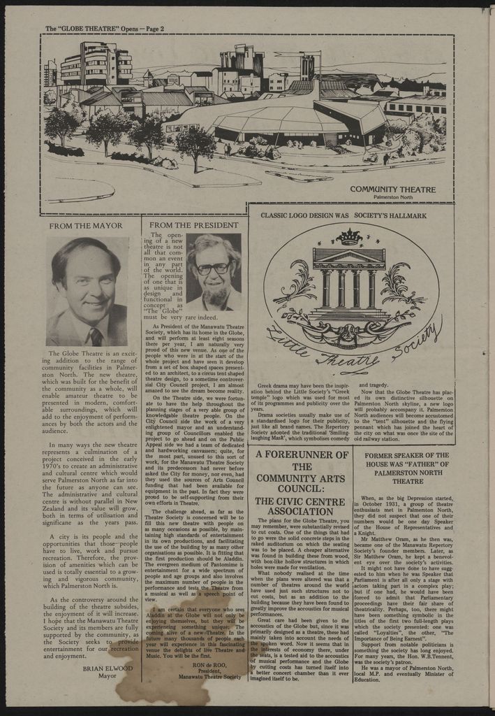 "The Globe Theatre Opens" Commemorative Newspaper 2