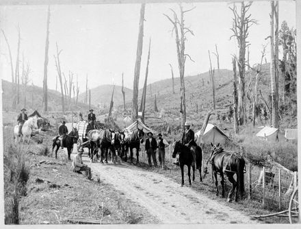 Carting Railway Sleepers Along Opawe Road, Pohangina Valley