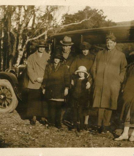 J.J. Gilles and Group with Automobile