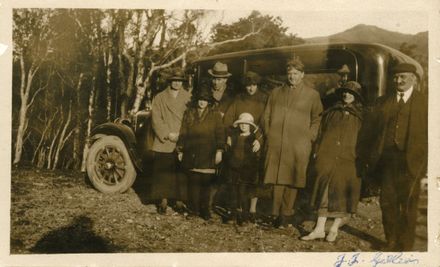 J.J. Gillies and Group with Automobile