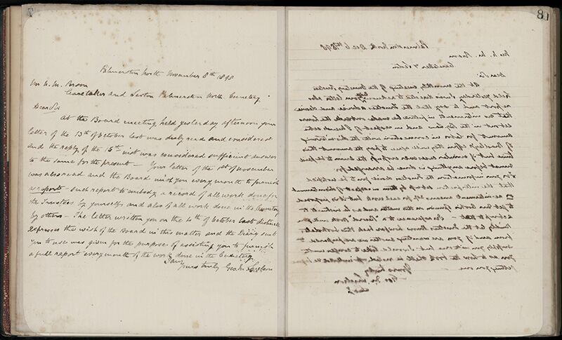 Outwards Correspondence of the Palmerston North Cemetery Trustees, 1898 -1902 35