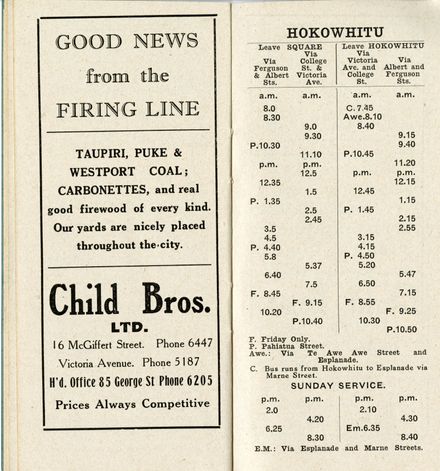 Page 10: Bus, Baths and Library Timetable
